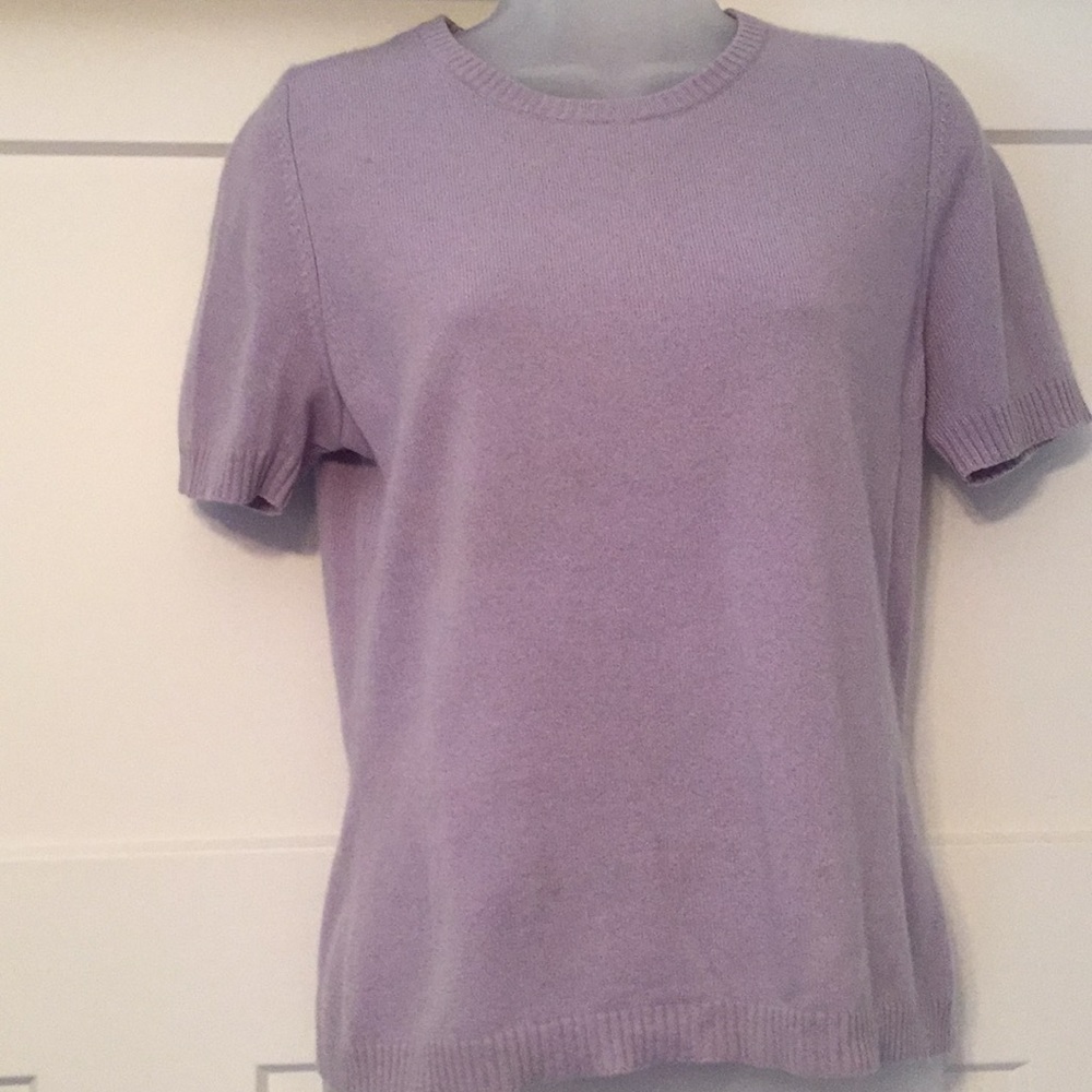 2-Ply Cashmere Short-Sleeve - Lilac
